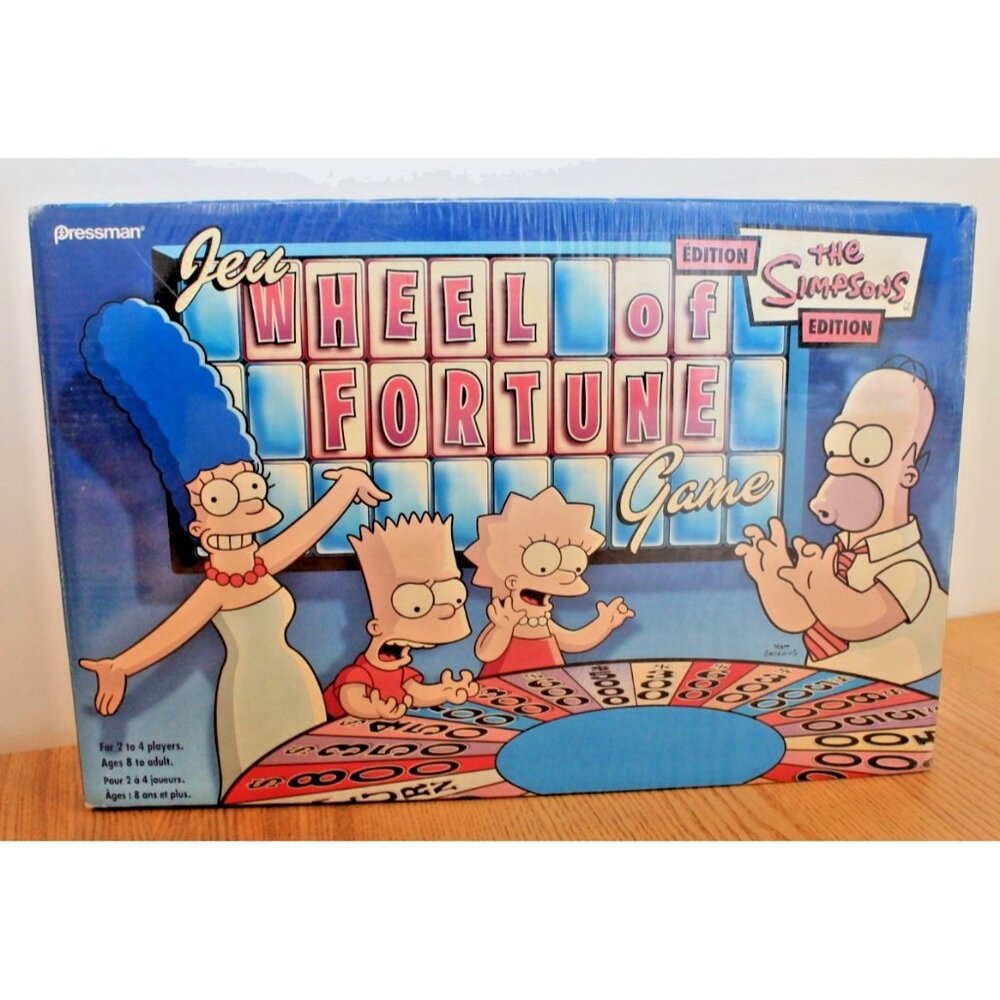 Sealed Wheel Of Fortune Board Game The Simpsons Edition 2005 Pressman